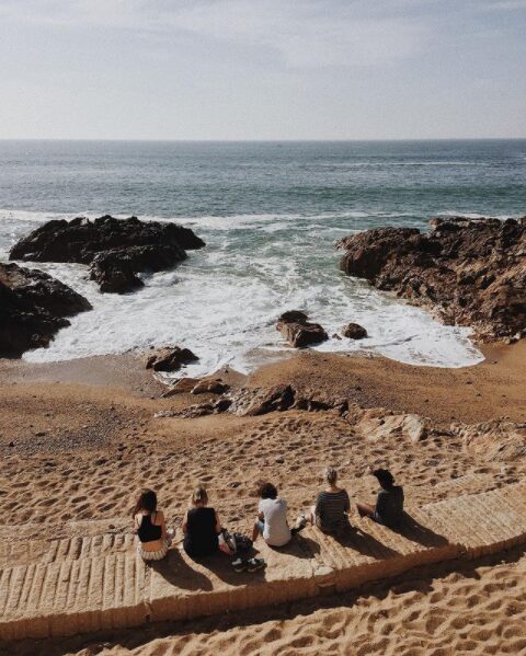 Praia da Luz beach in Foz do Douro near Porto